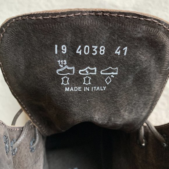 Italian Hand-Made BOEMOS ‘Timberland’ BURNISHED LEATHER Ankle BOOTS Sz 8.5-9 US - Picture 13 of 14